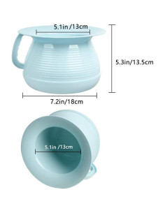 Orinal Portátil OOCOME Azul con Tapa Antiodores 226g 2