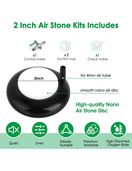 Piedra de Aire para Acuario Hygger 5.08 cm, Burbujeador Nano