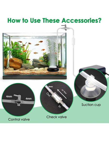 Piedra de Aire para Acuario Hygger 5.08 cm, Burbujeador Nano