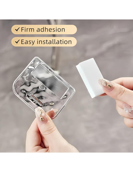 Mango de Inodoro OURJIA 4 Piezas Sin Contacto Gris y Blanco