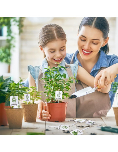 Etiquetas de Plantas Acrílico Whaline 24 Pcs 12 Diseños