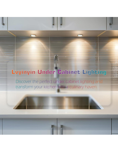 Kit de Luz LED RGBWW Lvyinyin 8 Pucks Regulables 120V