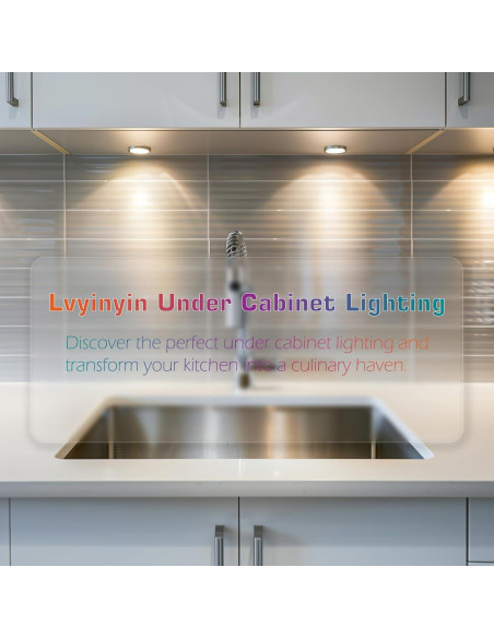 Kit de Luz LED RGBWW Lvyinyin 8 Pucks Regulables 120V