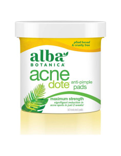 Almohadillas Anti-Acné Alba Botanica 60 Unidades 2% Ácido Salicílico