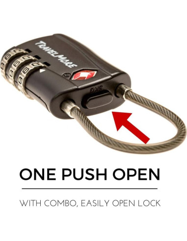 Candados de Combinación TravelMore TSA 10 Piezas Negro