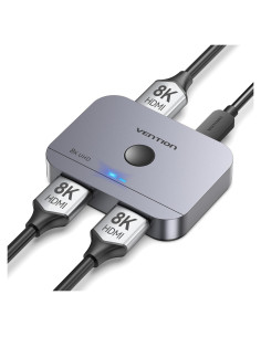 Switch HDMI 2 en 1 VENTION 8K 4K 120Hz con LED