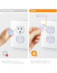 50 Cubiertas de Enchufe a Prueba de Niños PP Transparentes 2