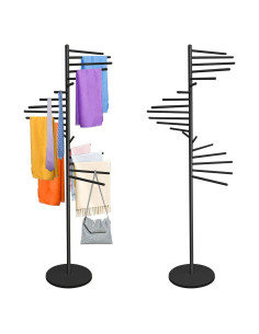 Organizador de Bufandas Royxen 20 Niveles Metal Negro 152.4 cm