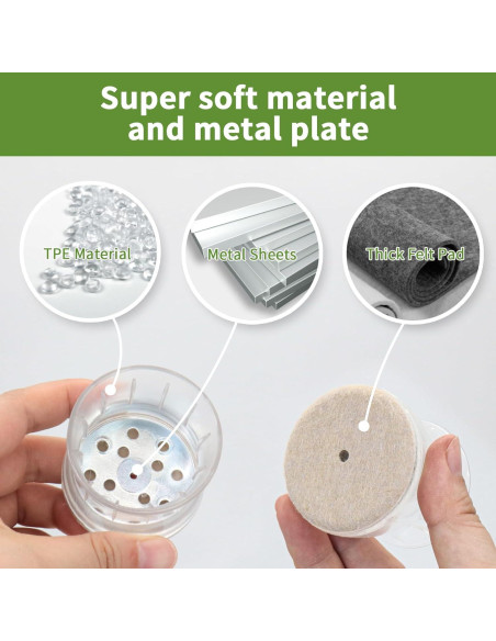 16 Protectores de Suelo para Patas de Silla Covercorner 38-45mm