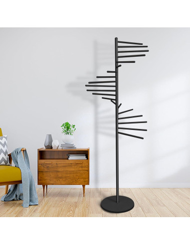 Organizador de Bufandas Royxen 20 Niveles Metal Negro 152.4 cm