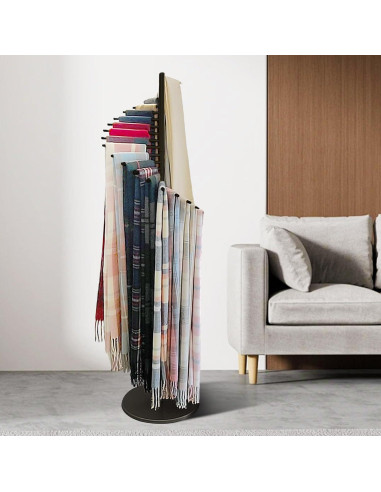 Organizador de Bufandas Royxen 20 Niveles Metal Negro 152.4 cm