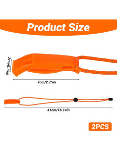 Silbatos de Emergencia Molain 6pcs con Cordón Reflectante 2