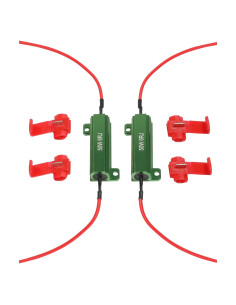 Kit 4 Resistores de Carga LED 50W 6 Ohm Reswish para Señal