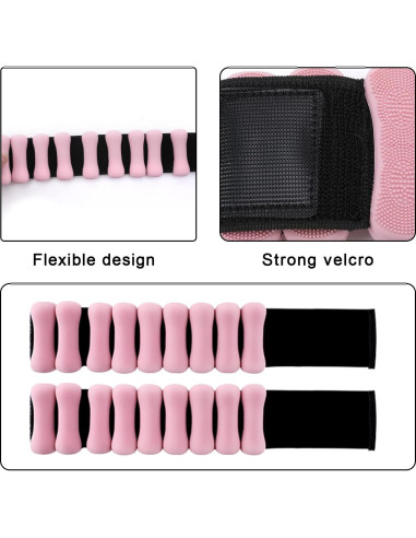 Pesas de Tobillo Ajustables Yurugoing 0.91 kg Rosa