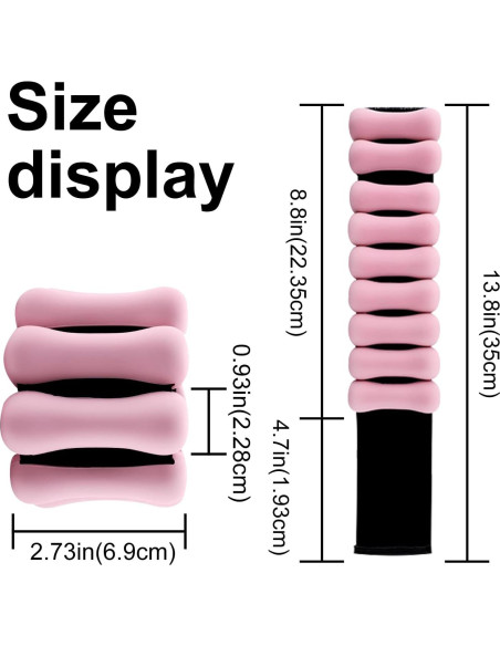 Pesas de Tobillo Ajustables Yurugoing 0.91 kg Rosa