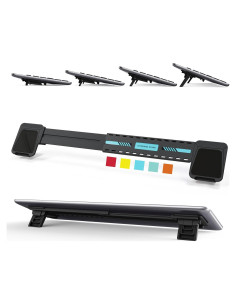 Soporte Elevador de Teclado HONKID Ajustable Ergonómico Azul