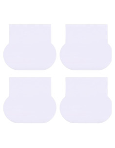 Elevador de Tapa de Inodoro Autoadhesivo DOITOOL 4 Piezas Blanco