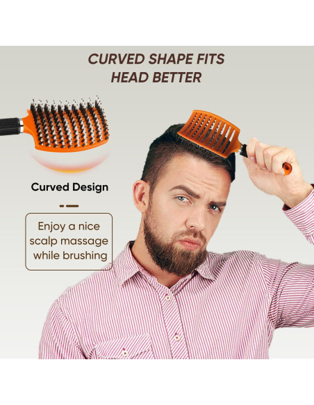 Juego de Cepillos Desenredantes Kertiberif - Cerdas de Jabalí