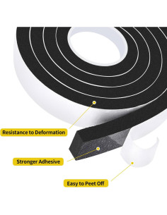 Tira de Sellado Adhesiva Duccinp 5.03m x 1" x 0.5" Aislante 2
