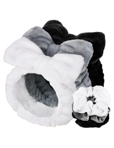 Banda para la cabeza Spa LEOBRO - 3 colores, microfibra, elástica