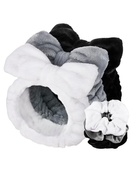 Banda para la cabeza Spa LEOBRO - 3 colores, microfibra, elástica