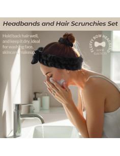 Banda para la cabeza Spa LEOBRO - 3 colores, microfibra, elástica 2