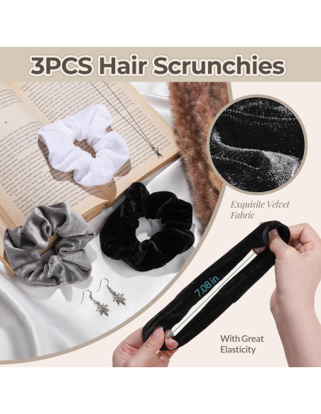 Banda para la cabeza Spa LEOBRO - 3 colores, microfibra, elástica