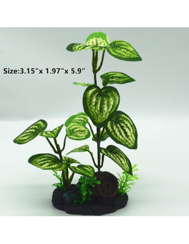 Plantas de Seda para Acuario EDGCTYU - 4PCS Hierbas Verdes