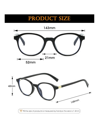 Gafas Redondas EYLRIM con Protección Luz Azul - Modelo EYL9916