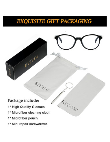 Gafas Redondas EYLRIM con Protección Luz Azul - Modelo EYL9916