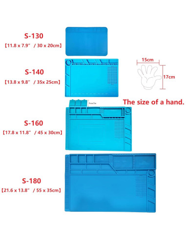 Alfombrilla de Trabajo de Silicona WWZMDiB S-130 30x20cm