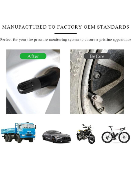 15 Tapones de Válvula de Neumático Gasedin - Ajuste Universal