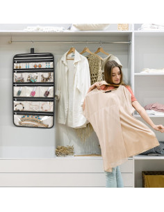 Organizador de Joyería Colgante MISSLO Plegable 14 Compartimentos 2