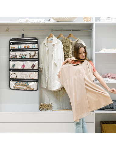 Organizador de Joyería Colgante MISSLO Plegable 14 Compartimentos