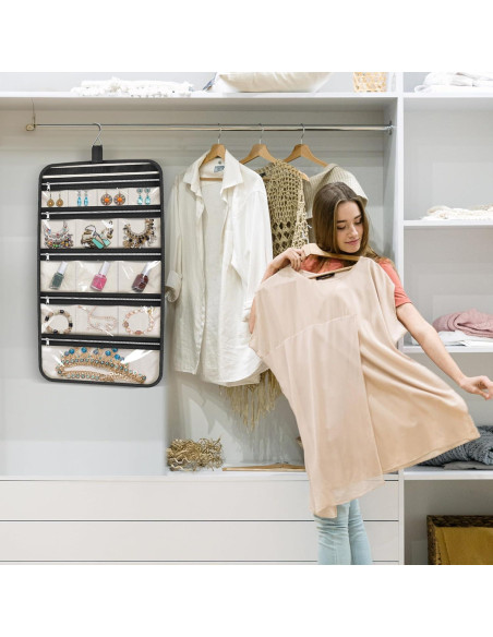 Organizador de Joyería Colgante MISSLO Plegable 14 Compartimentos