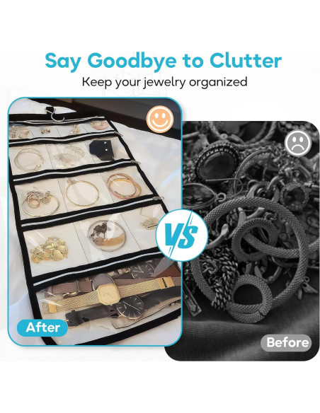 Organizador de Joyería Colgante MISSLO Plegable 14 Compartimentos