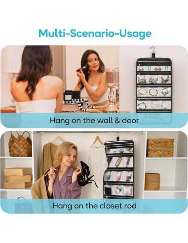 Organizador de Joyería Colgante MISSLO Plegable 14 Compartimentos