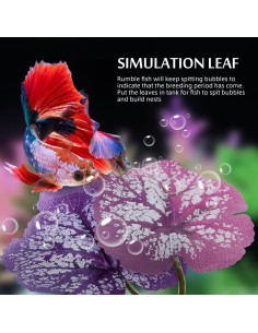 Hamaca para Betta Balacoo 2 Pcs Hoja Acuática con Ventosa 2