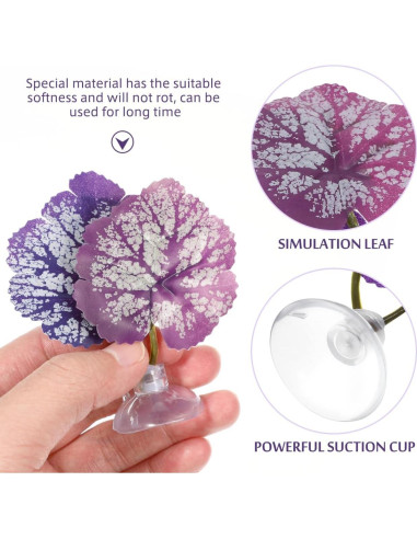 Hamaca para Betta Balacoo 2 Pcs Hoja Acuática con Ventosa