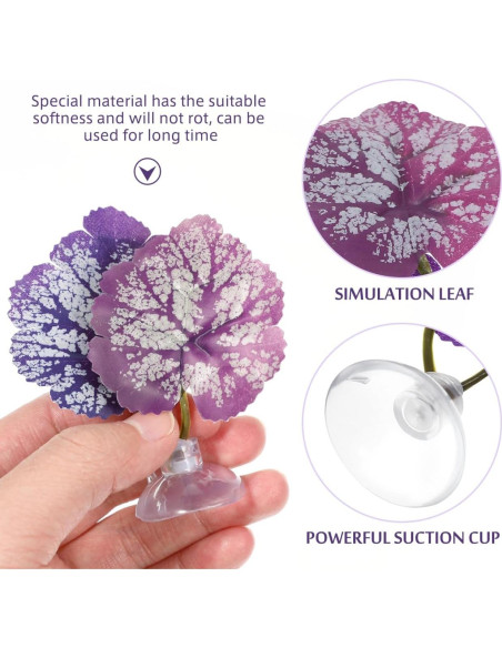 Hamaca para Betta Balacoo 2 Pcs Hoja Acuática con Ventosa