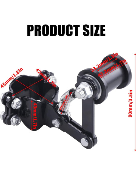 Guía de tensores de cadena motocicleta CNCMOTOK universal 3 ruedas