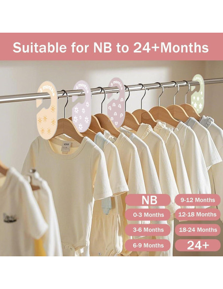 Divisores de Armario para Bebés Hepertise - 8 Piezas Organizador