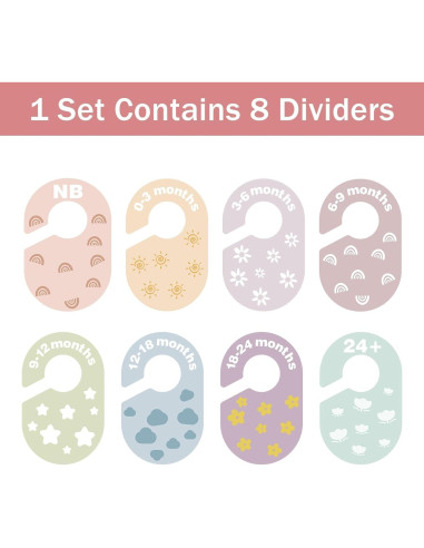 Divisores de Armario para Bebés Hepertise - 8 Piezas Organizador