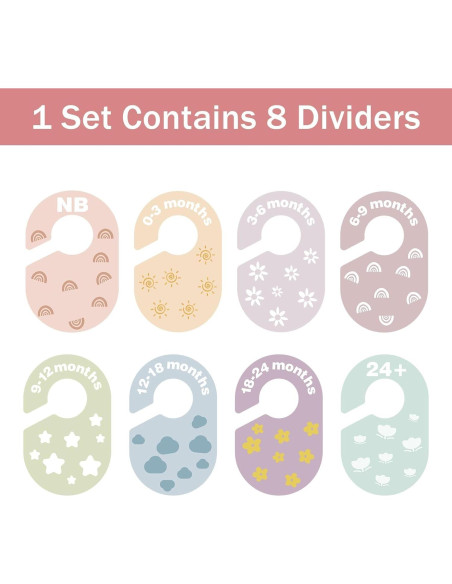 Divisores de Armario para Bebés Hepertise - 8 Piezas Organizador