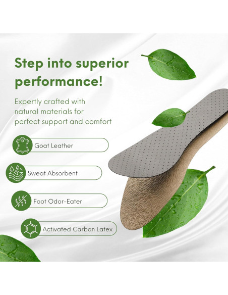 Plantillas de Cuero Handarte para Mujeres - Piel de Cabra Natural EU35