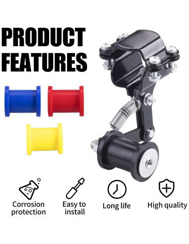 Guía de tensores de cadena motocicleta CNCMOTOK universal 3 ruedas