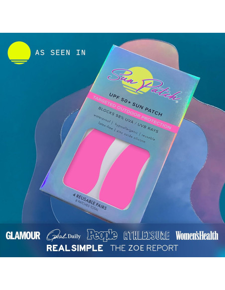 Parche Solar Reutilizable Do Good Be Good Rosa UV 50 - 4 Pares