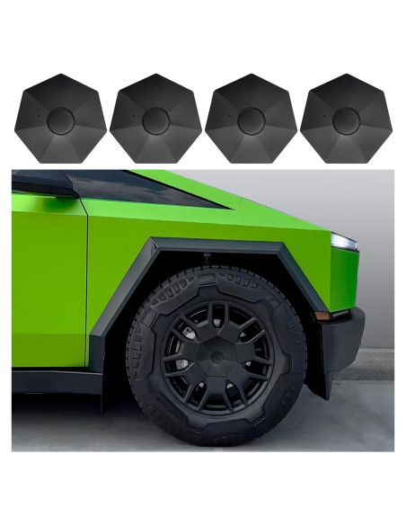 4 Tapas de Centro de Rueda YICERCARE para Tesla Cybertruck 2024
