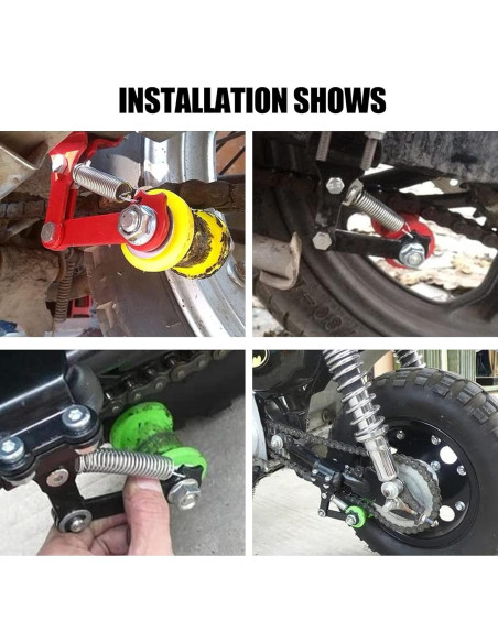 Guía de tensores de cadena motocicleta CNCMOTOK universal 3 ruedas