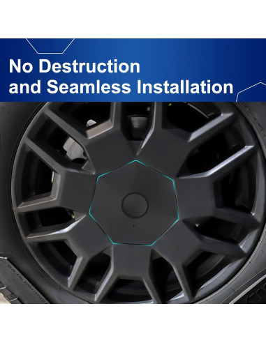 4 Tapas de Centro de Rueda YICERCARE para Tesla Cybertruck 2024